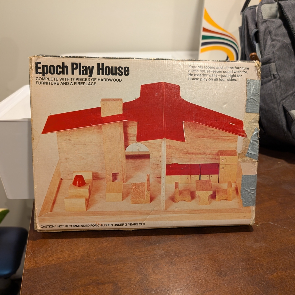 Epoch Wooden Play House with Red Roof